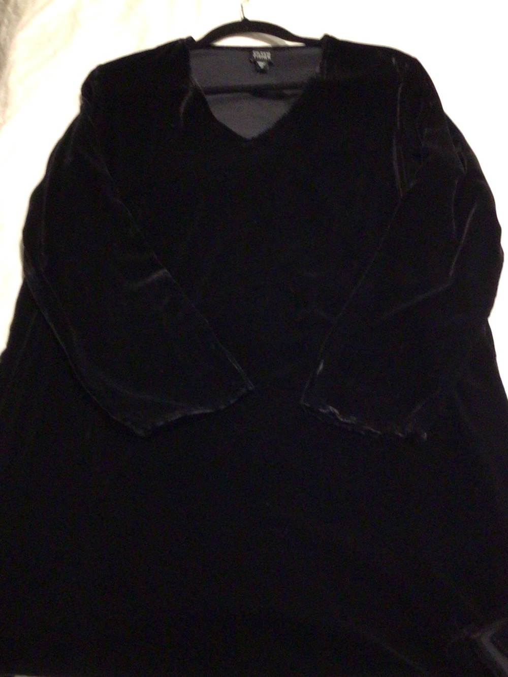 Eileen Fisher Black Velvet V-Neck Tunic